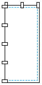 3辺縫製ののぼりイメージ